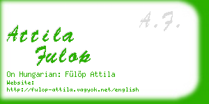 attila fulop business card