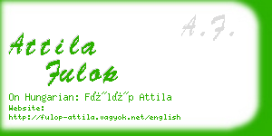 attila fulop business card